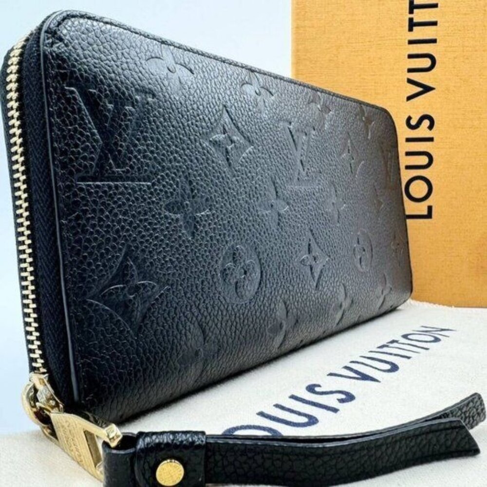 Authentic Louis Vuitton Monogram Empreinte Leather Zippy Long Wallet Black - Picture 3 of 15